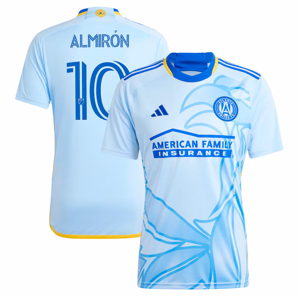 Men's Atlanta United FC Miguel Almiron adidas Light Blue 2024 The Resurgens Kit Replica Player Jersey