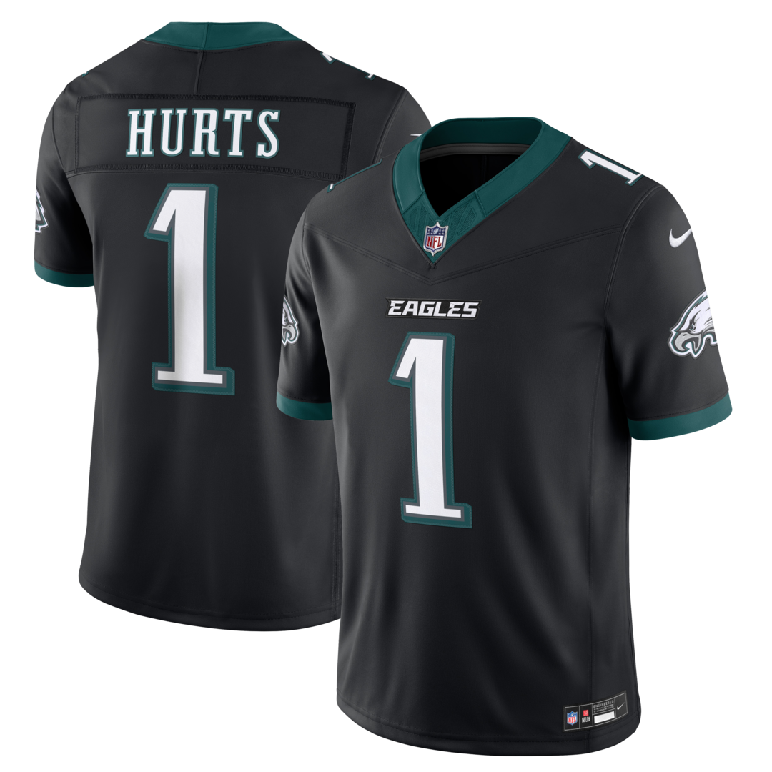 Men's Philadelphia Eagles Jalen Hurts Nike Black Alternate Vapor F.U.S.E. Stitched Limited Jersey
