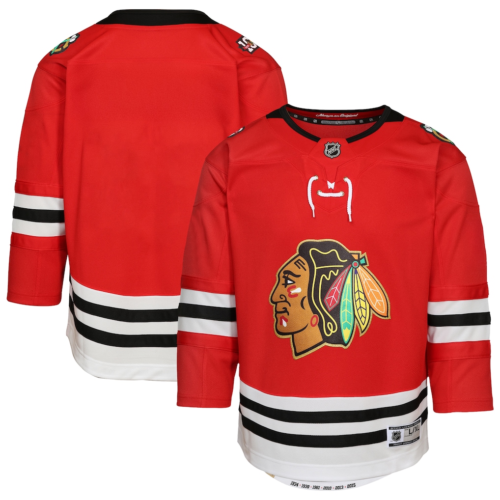 Youth Chicago Blackhawks Red Centennial Premier Jersey - ujerseystore