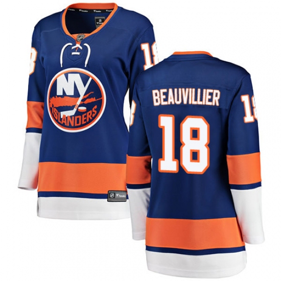 Women's New York Islanders #18 Anthony Beauvillier Fanatics Branded Royal Blue Home Breakaway NHL Jersey - Ujersey