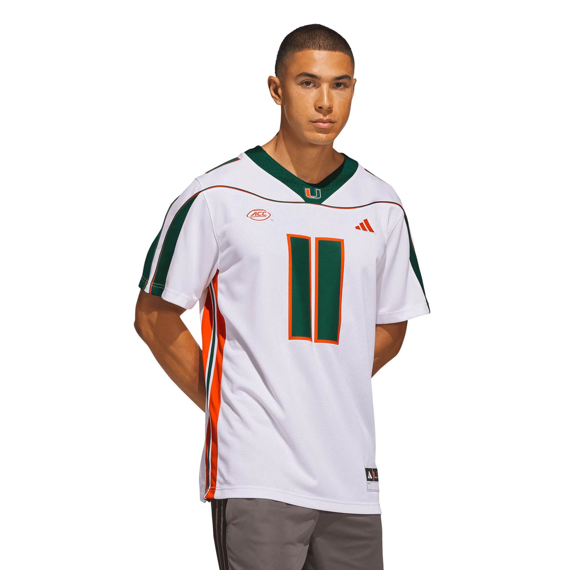 Men's adidas Ken Dorsey White Miami Hurricanes Away It's Back Premier Jersey - Ujersey