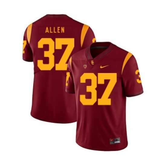 USC Trojans 37 Javorius Allen Red College Football Jersey - Ujersey