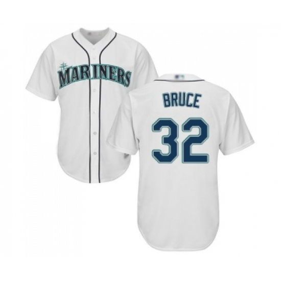 Men's Seattle Mariners #32 Jay Bruce Replica White Home Cool Base Baseball Jersey - Ujersey