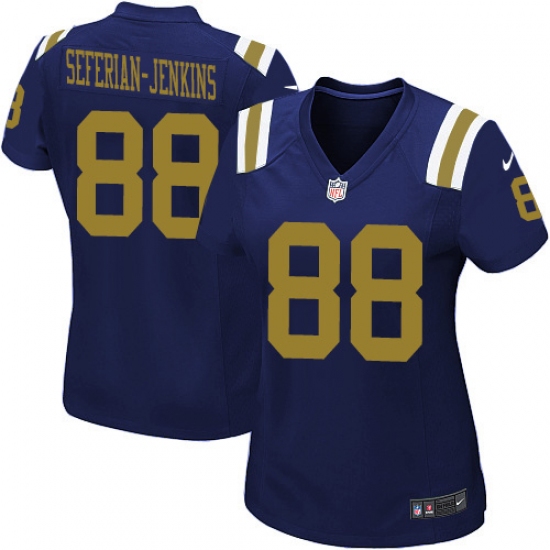 Women's Nike New York Jets #88 Austin Seferian-Jenkins Elite Navy Blue Alternate NFL Jersey - Ujersey