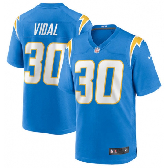 Men's Los Angeles Chargers #30 Kimani Vidal Blue 2025 Football Stitched Game Jersey - Ujersey