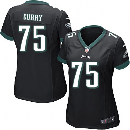 Women's Nike Philadelphia Eagles #75 Vinny Curry Game Black Alternate NFL Jersey - Ujersey