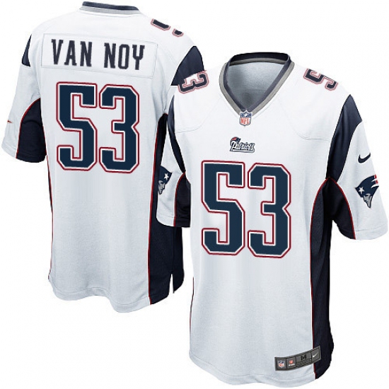 Men's Nike New England Patriots #53 Kyle Van Noy Game White NFL Jersey - Ujersey