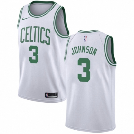 Women's Nike Boston Celtics #3 Dennis Johnson Authentic White NBA Jersey - Association Edition - Ujersey