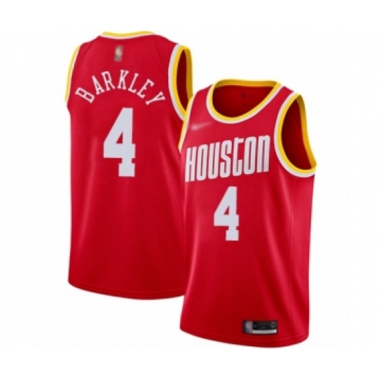 Youth Houston Rockets #4 Charles Barkley Swingman Red Hardwood Classics Finished Basketball Jersey - Ujersey