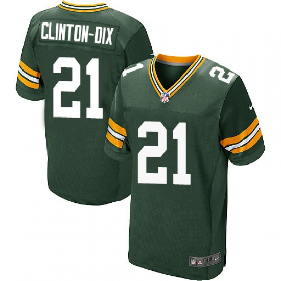 Men's Nike Green Bay Packers #21 Ha Ha Clinton-Dix Elite Green Team Color NFL Jersey - Ujersey
