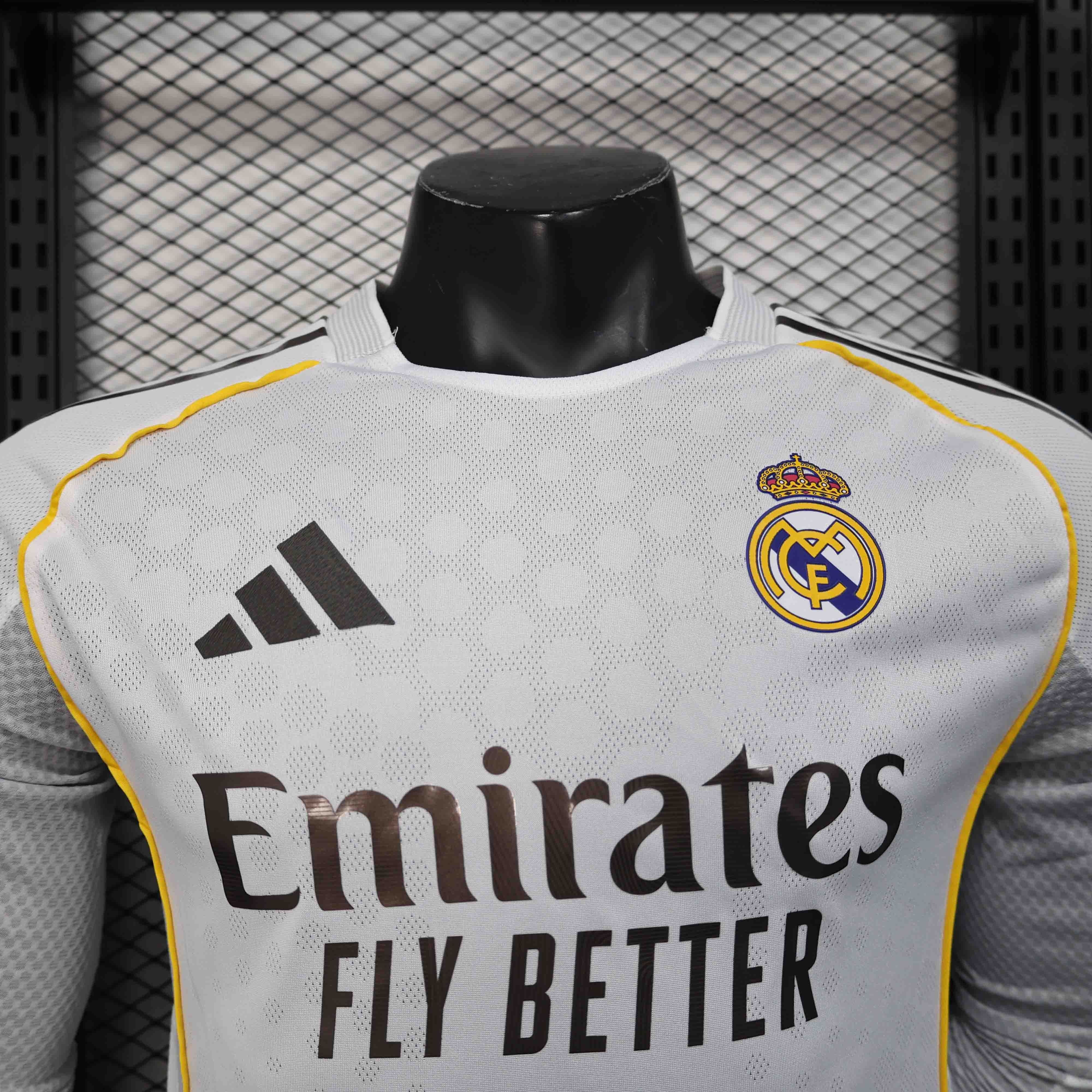 Real Madrid Soccer Jersey Home Long Sleeve Shirt 2025/26