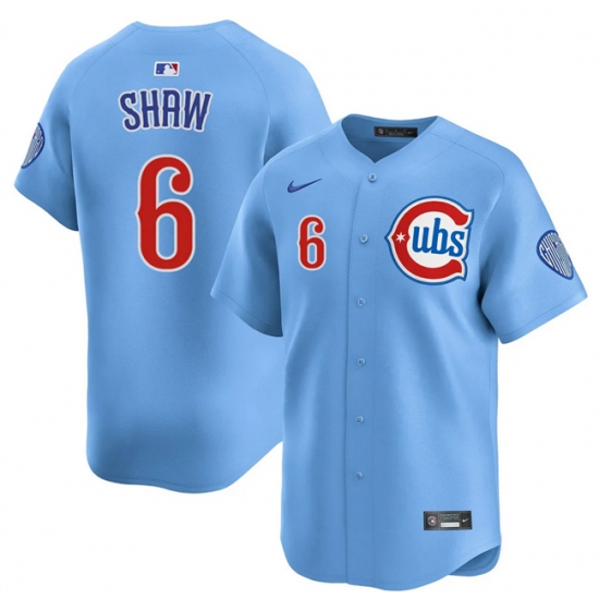 Men's Chicago Cubs #6 Matt Shaw Blue 2024-25 2nd Alternate Limited Stitched Baseball Jersey - Ujersey