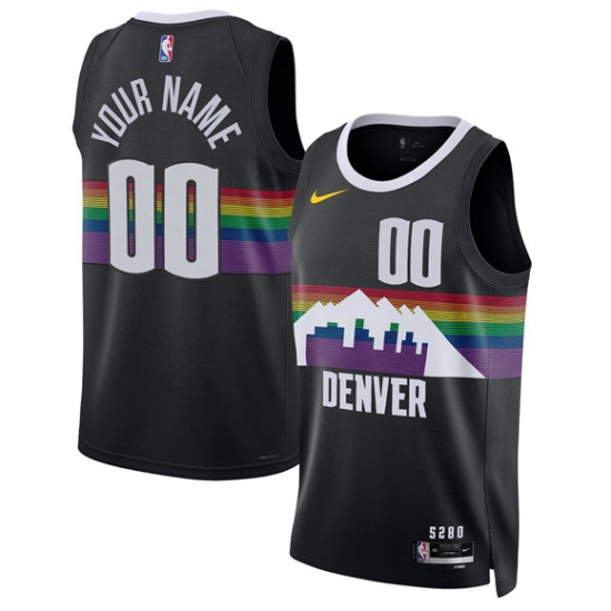 Men's Denver Nuggets Active Player Custom Black 2025-26 City Edition Stitched Basketball Jersey - Ujersey