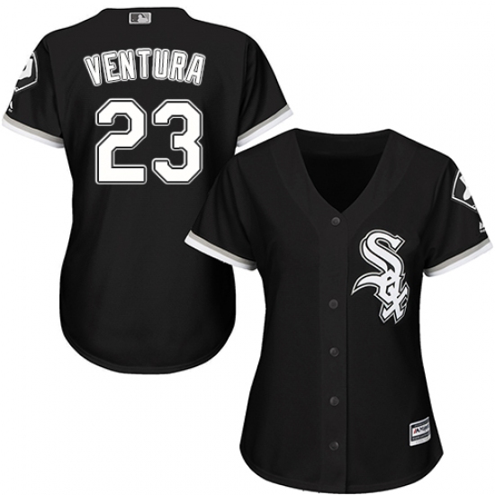 Women's Majestic Chicago White Sox #23 Robin Ventura Authentic Black Alternate Home Cool Base MLB Jersey - Ujersey