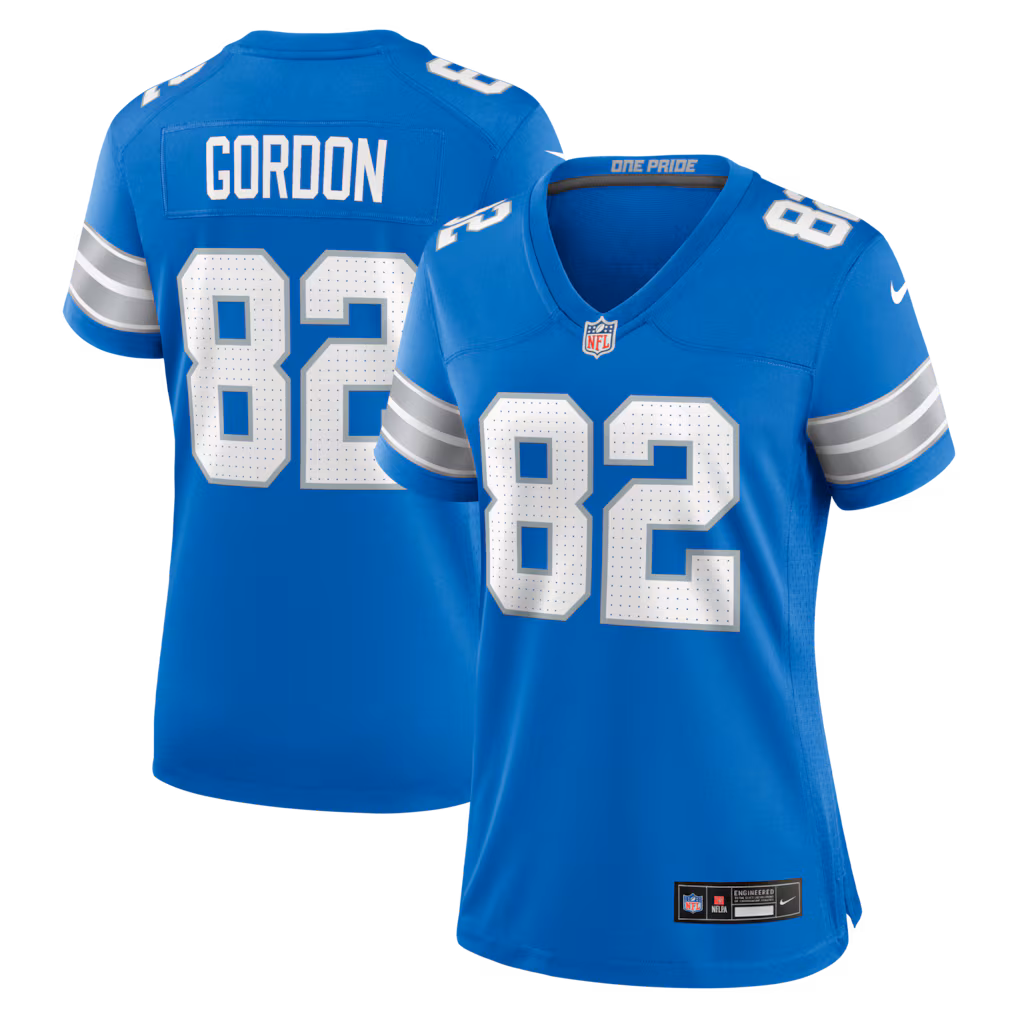 Women's Detroit Lions Thomas Gordon Nike Blue Team Game Jersey