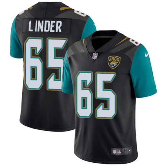 Youth Nike Jacksonville Jaguars #65 Brandon Linder Black Alternate Vapor Untouchable Limited Player NFL Jersey - Ujersey