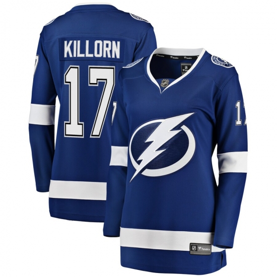Women's Tampa Bay Lightning #17 Alex Killorn Fanatics Branded Blue Breakaway Player Jersey - Ujersey