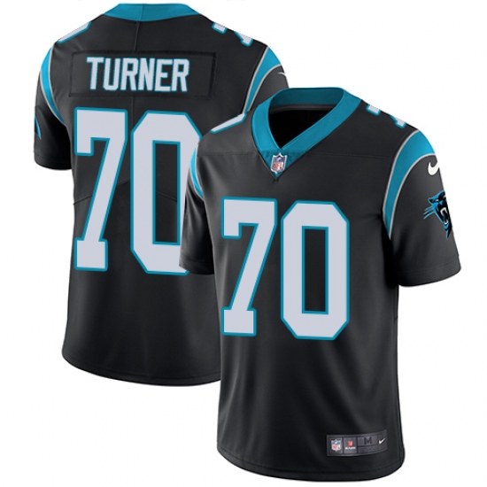 Youth Nike Carolina Panthers #70 Trai Turner Black Team Color Vapor Untouchable Limited Player NFL Jersey - Ujersey