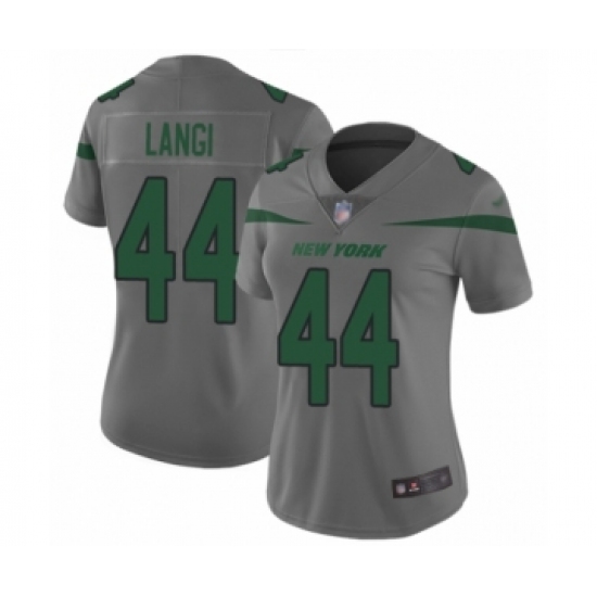 Women's New York Jets #44 Harvey Langi Limited Gray Inverted Legend Football Jersey - Ujersey