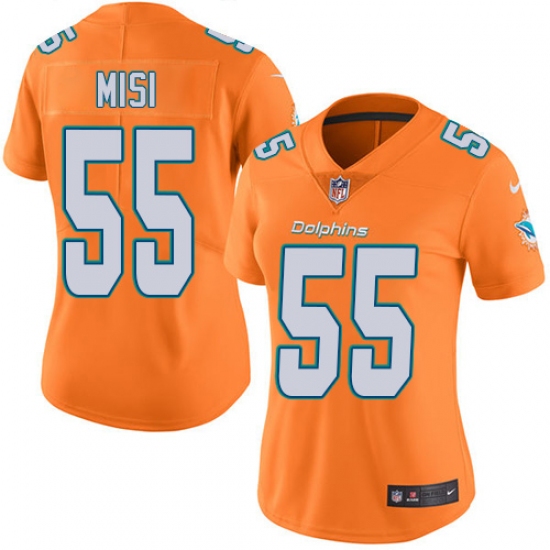 Women's Nike Miami Dolphins #55 Koa Misi Limited Orange Rush Vapor Untouchable NFL Jersey - Ujersey