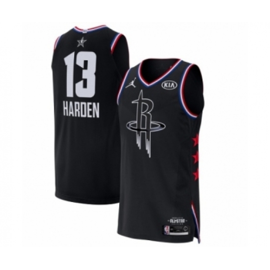 Men's Jordan Houston Rockets #13 James Harden Authentic Black 2019 All-Star Game Basketball Jersey - Ujersey
