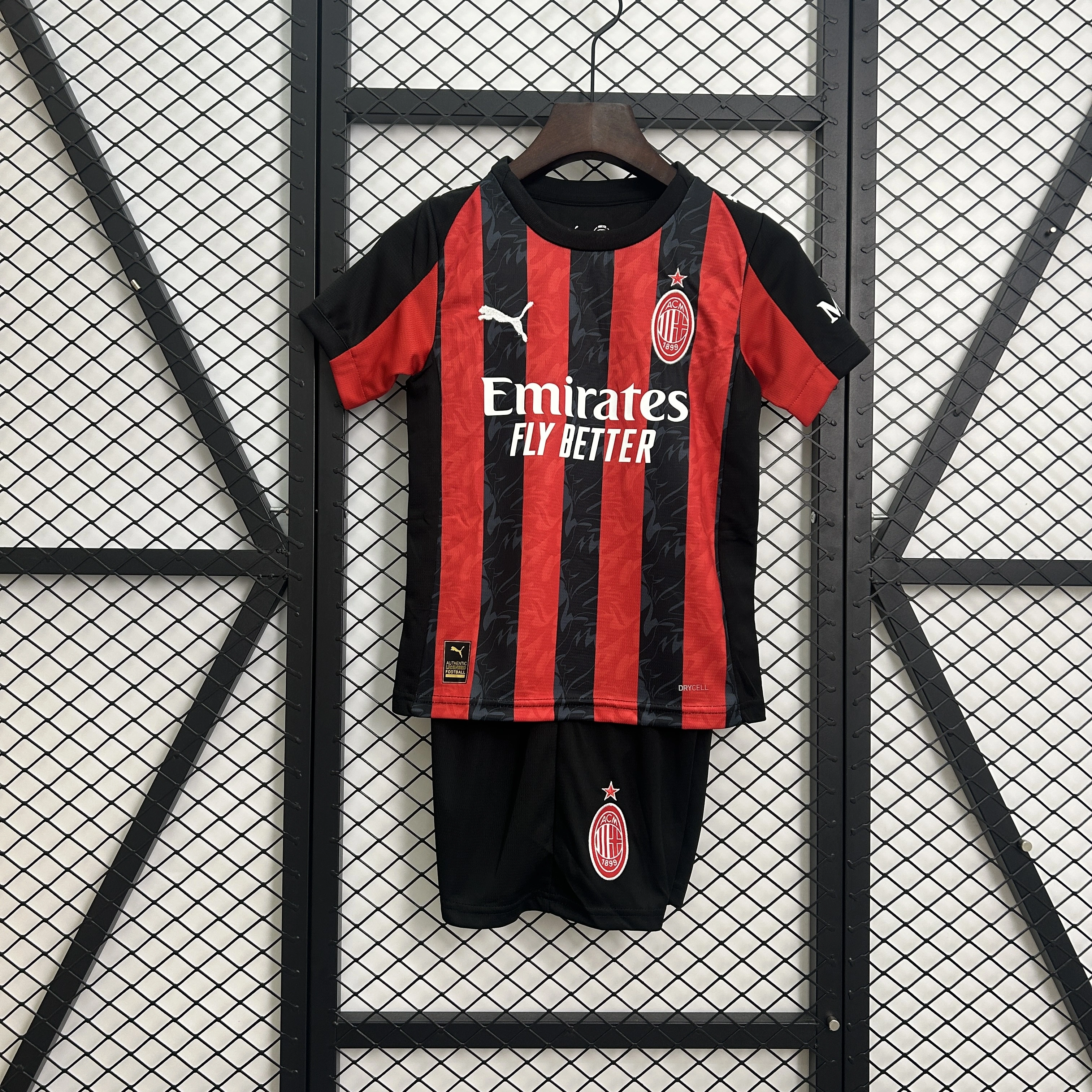AC Milan Soccer Jersey Home Kids Kit Jersey+Shorts 2025/26 - U-jersey