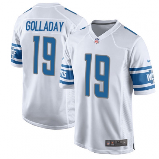 Men's Nike Detroit Lions #57 Josh Bynes Game White NFL Jersey - Ujersey