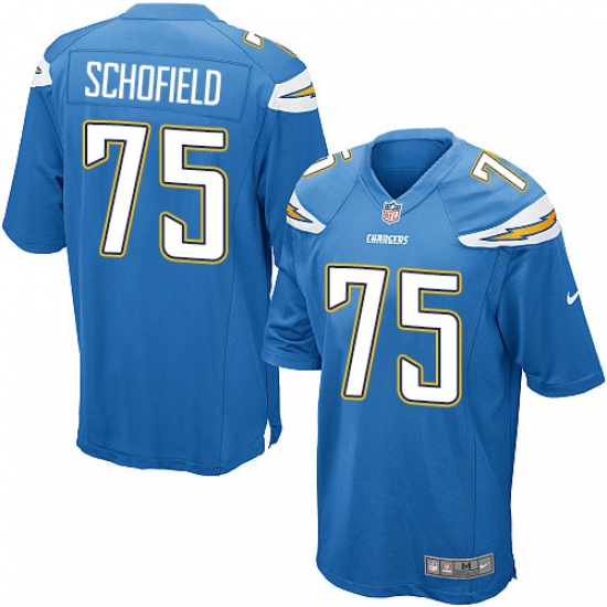 Men's Nike Los Angeles Chargers #75 Michael Schofield Game Electric Blue Alternate NFL Jersey - Ujersey