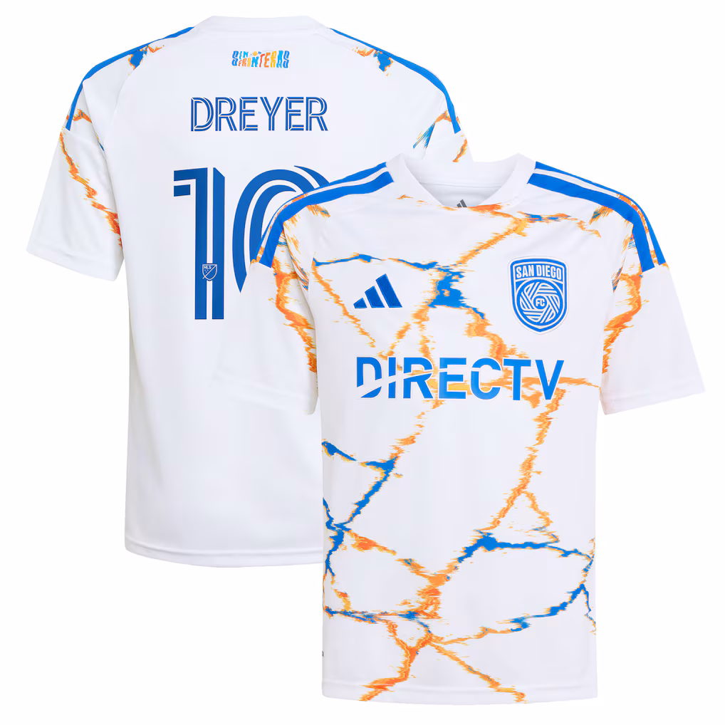 Youth San Diego FC Anders Dreyer adidas White 2026 Unprecedented Unity Kit Replica Jersey - ujerseystore