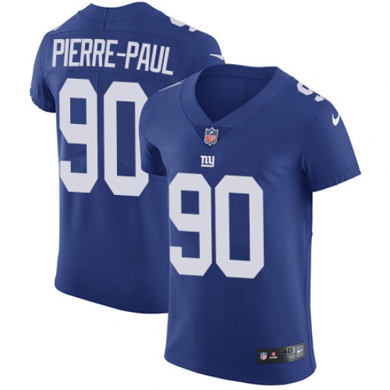 Men's Nike New York Giants #90 Jason Pierre-Paul Elite Royal Blue Team Color NFL Jersey - Ujersey