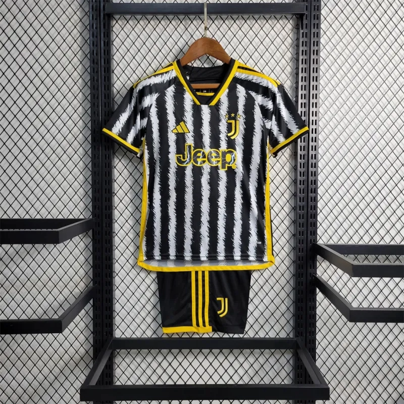 Juventus Soccer Jersey Home Kids Kit Jersey+Shorts 2023/24 - Ujersey NHL