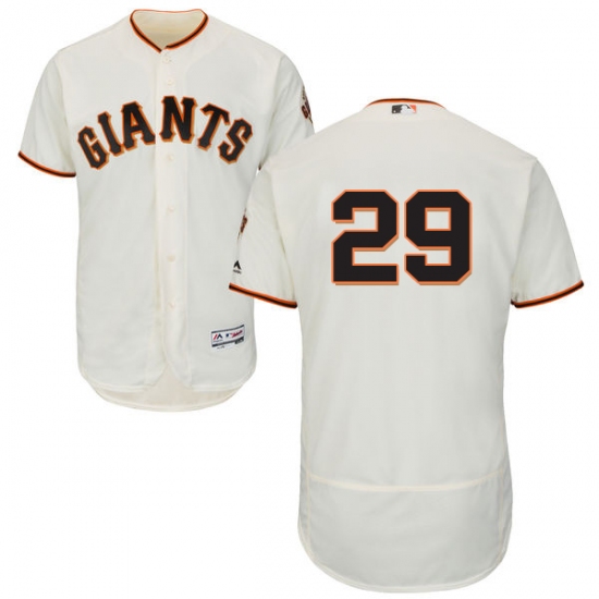 Men's Majestic San Francisco Giants #29 Jeff Samardzija Cream Home Flex Base Authentic Collection MLB Jersey - Ujersey