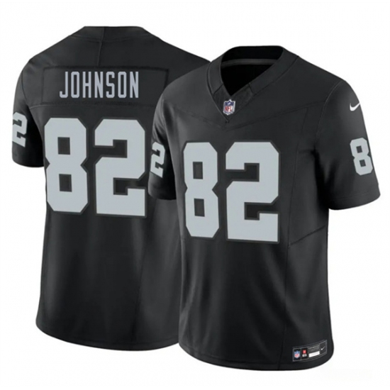 Men's Las Vegas Raiders #82 Brandon Johnson Black 2026 F.U.S.E. Vapor Untouchable Limited Football Stitched Jersey