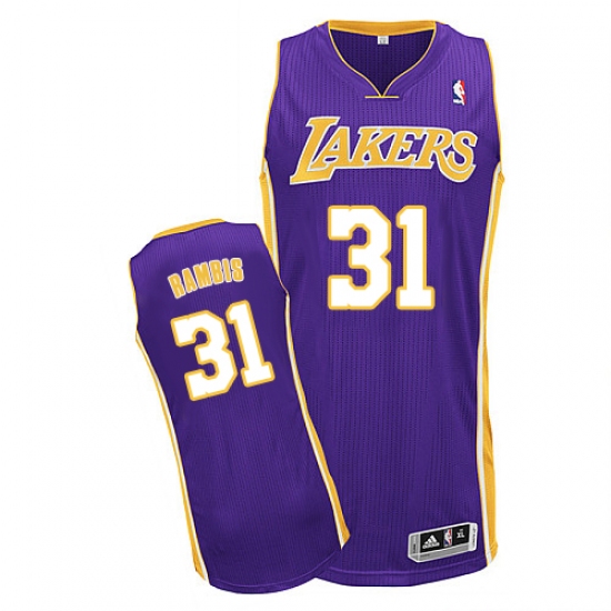 Men's Adidas Los Angeles Lakers #31 Kurt Rambis Authentic Purple Road NBA Jersey - Ujersey