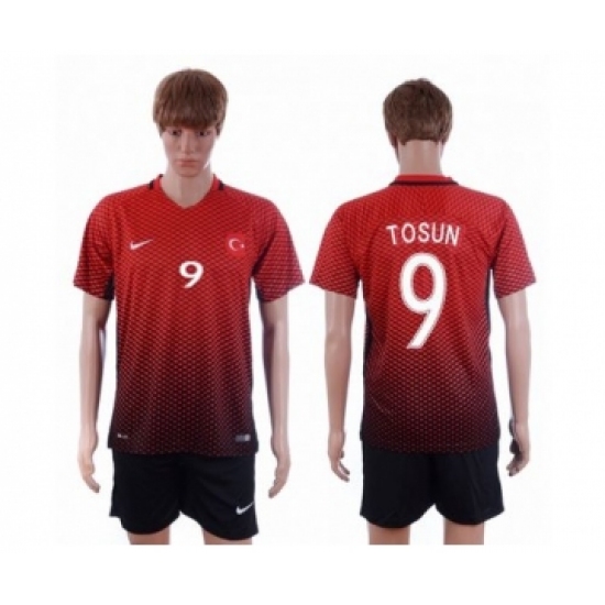Turkey #9 Tosun Home Soccer Country Jersey