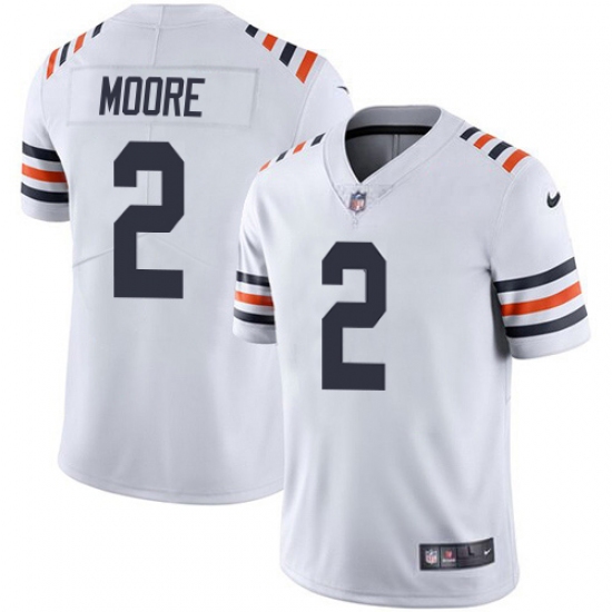 Men's Chicago Bears #2 D.J. Moore White 2019 Alternate Classic Stitched NFL Vapor Untouchable Limited Jersey - Ujersey