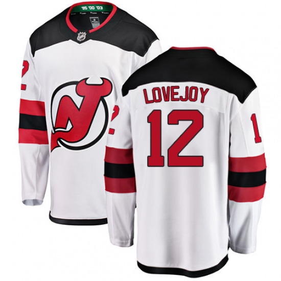 Youth New Jersey Devils #12 Ben Lovejoy Fanatics Branded White Away Breakaway NHL Jersey - Ujersey