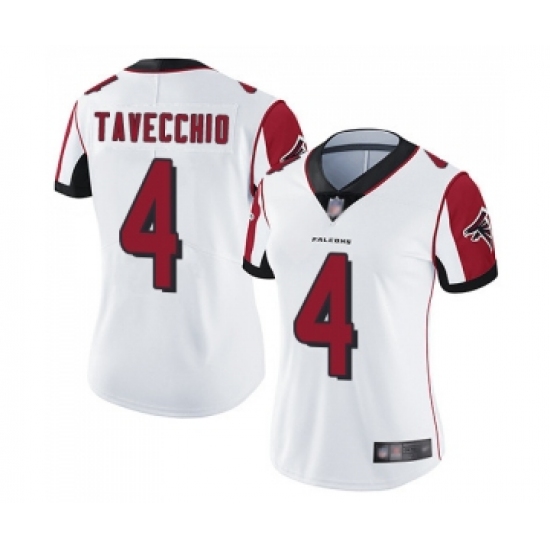 Women's Atlanta Falcons #4 Giorgio Tavecchio White Vapor Untouchable Limited Player Football Jersey - Ujersey