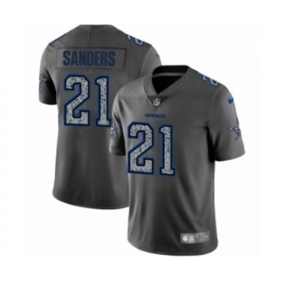 Men's Dallas Cowboys #21 Ezekiel Elliott Limited Gray Static Fashion Limited Football Jersey - Ujersey