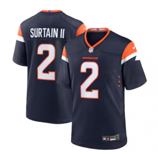 Men's Denver Broncos #2 Patrick Surtain II Nike Navy Alternate Game Jersey - Ujersey