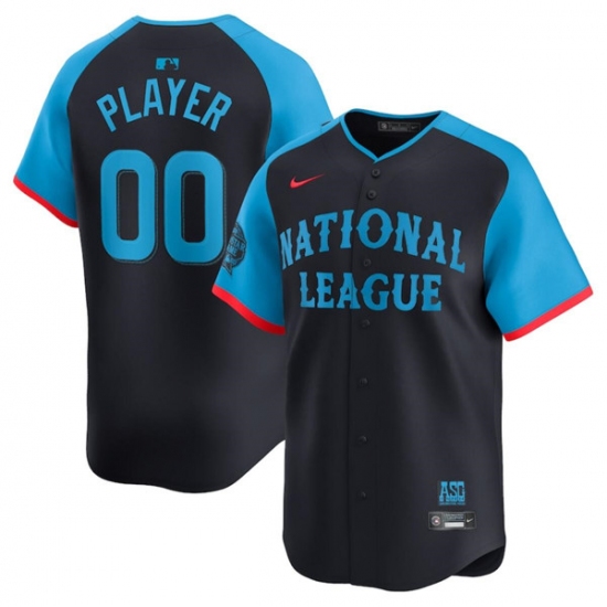 Men's National League Active Player Custom Navy 2024 All-Star Limited Stitched Baseball Jersey - Ujersey