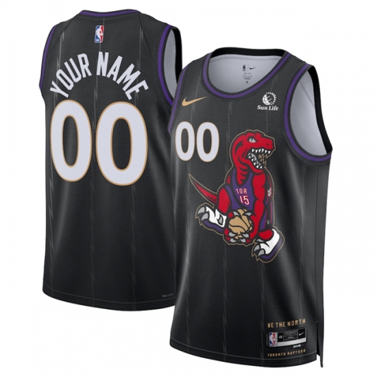Men's Toronto Raptors Active Player Custom Black 2024-25 City Edition Stitched Basketball Jersey - Ujersey