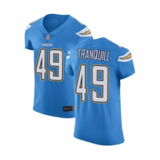 Men's Los Angeles Chargers #49 Drue Tranquill Electric Blue Alternate Vapor Untouchable Elite Player Football Jersey - Ujersey