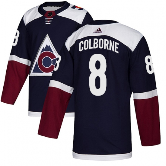 Youth Adidas Colorado Avalanche #8 Joe Colborne Authentic Navy Blue Alternate NHL Jersey - Ujersey