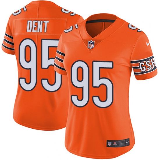 Women's Nike Chicago Bears #95 Richard Dent Limited Orange Rush Vapor Untouchable NFL Jersey - Ujersey