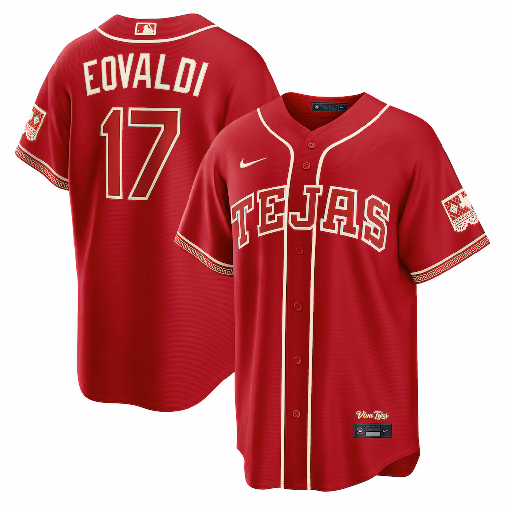 Men's Texas Rangers Nathan Eovaldi Nike Red 2026 City Connect Stadium Jersey - ujerseystore