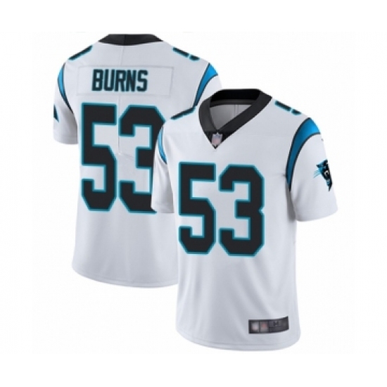 Youth Carolina Panthers #53 Brian Burns White Vapor Untouchable Limited Player Football Jersey