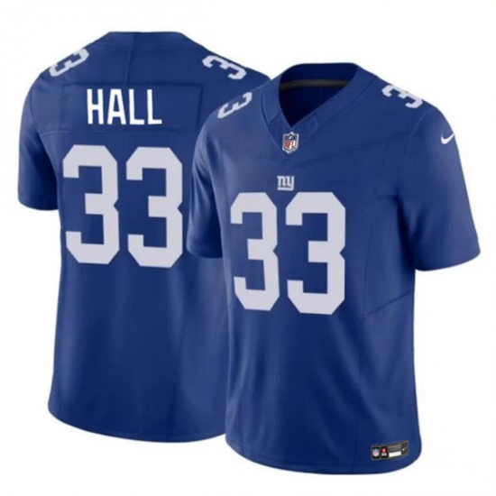 Men's New York Giants #33 Hassan Hall Blue 2023 F.U.S.E. Vapor Untouchable Limited Football Stitched Jersey - Ujersey