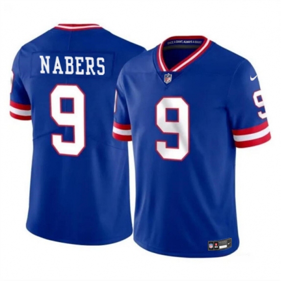 Men's New York Giants #9 Malik Nabers Royal 2024 Draft Vapor Untouchable Throwback Limited Football Stitched Jersey - Ujersey