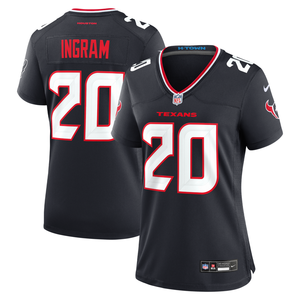 Women's Houston Texans Ja'Marcus Ingram Nike Navy Team Game Jersey - U-jersey